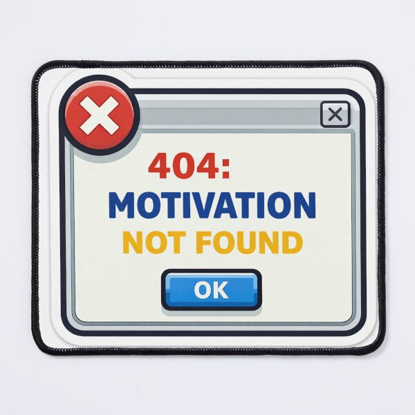 Item preview, 404 Motivation Not Found Funny Error designed and sold by storyofdavid.