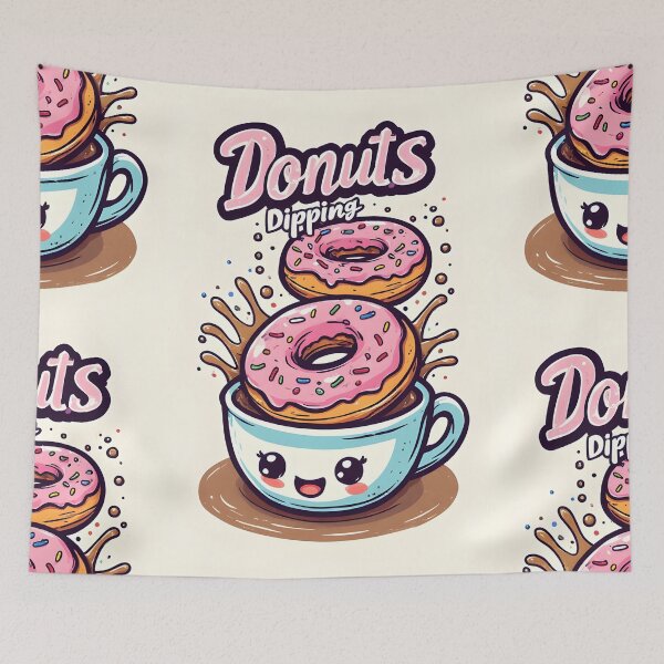 Item preview, Donuts Dipping in coffee designed and sold by owi-art.