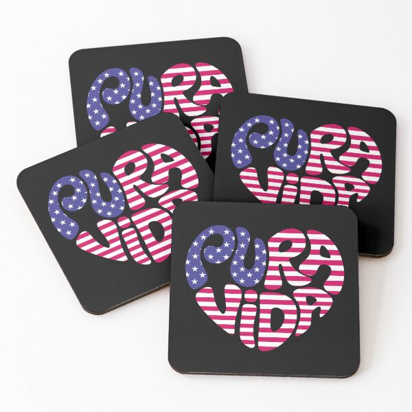 Item preview, Pura Vida USA Heart – Retro Groovy Style Text designed and sold by charlypicazo.