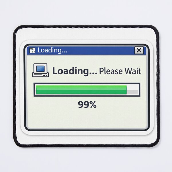 Item preview, Loading Please Wait 99% Retro Computer Sticker designed and sold by storyofdavid.