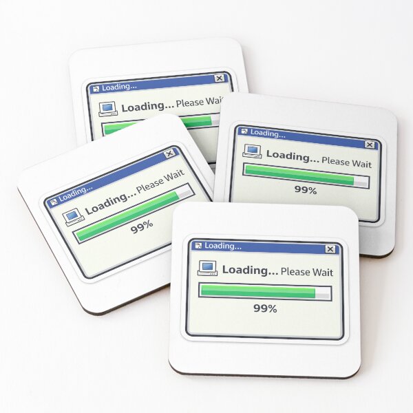 Item preview, Loading Please Wait 99% Retro Computer Sticker designed and sold by storyofdavid.