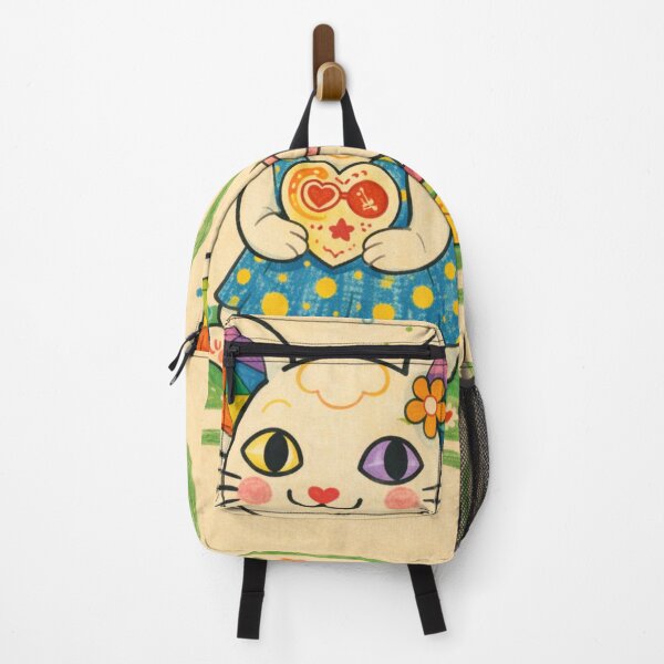 Item preview, Colorful heart-patterned mouse with patchwork ears – Cute kawaii animal illustration in retro style designed and sold by MrsMimpi.