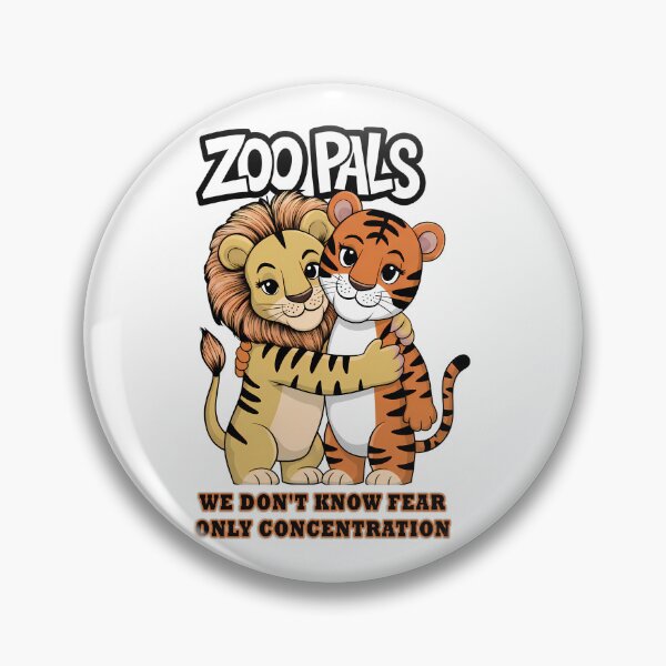 Item preview, Fearless Lion and Tiger - Zoo Pals designed and sold by Art-Arcade6.