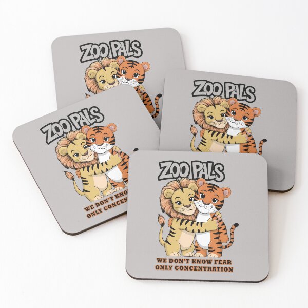 Item preview, Fearless Lion and Tiger - Zoo Pals designed and sold by Art-Arcade6.