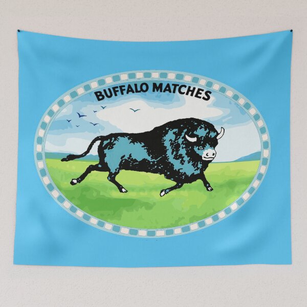 Item preview, Buffalo Matches - Vintage Safety Matchbox Inspired designed and sold by Corinne Alexa Jackson.
