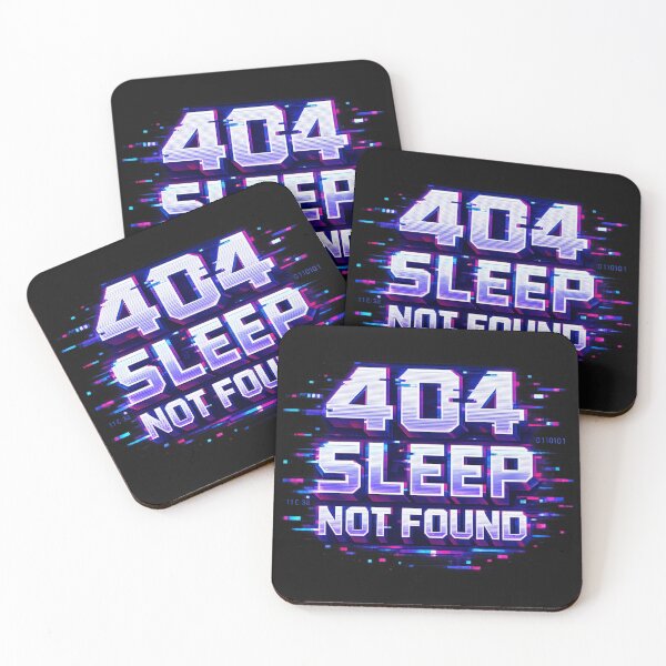 Item preview, 404 Sleep Not Found Glitch Typography designed and sold by Art by Debasish.
