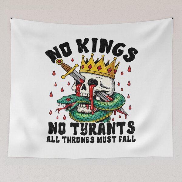 Item preview, No Kings in America march 28 2026 skull designed and sold by MackenzieBin.