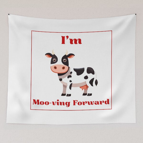 Item preview, I Am Moo-ving Forward – Funny Motivational Cow Pun Shirt designed and sold by Mouad-Doadi.