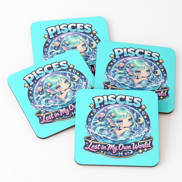 Item preview, Pisces Zodiac Shirt – Lost in My Own World – Cute Kawaii Astrology Sticker Style Design designed and sold by DiamondSkyShirt.