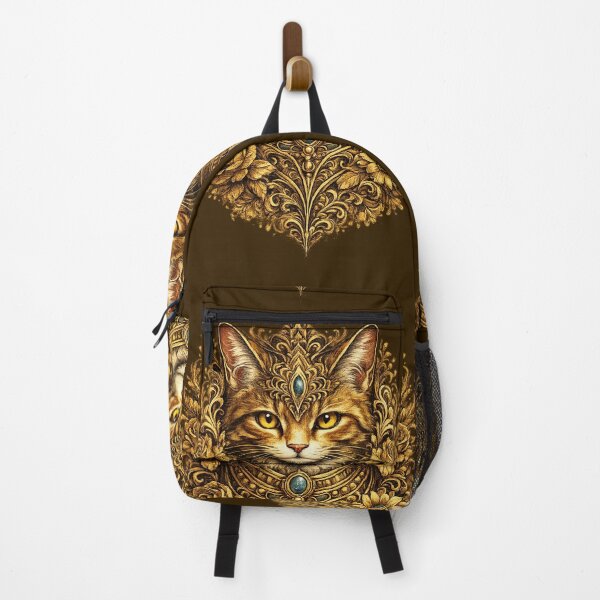 Item preview, Sovereign Bastet: Golden Pharaoh Cat Goddess Illustration designed and sold by GulfSignature.