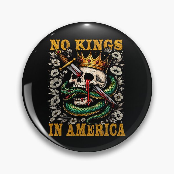 Item preview, No Kings in America march 28 2026 skull designed and sold by MackenzieBin.