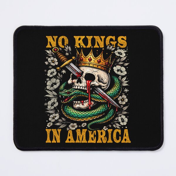 Item preview, No Kings in America march 28 2026 skull designed and sold by MackenzieBin.