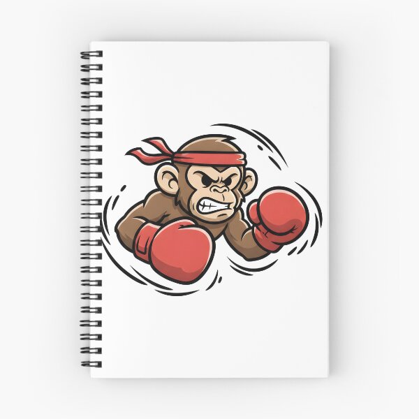 Item preview, Fierce Cartoon Monkey Boxer Mascot Illustration designed and sold by Clay Artista.