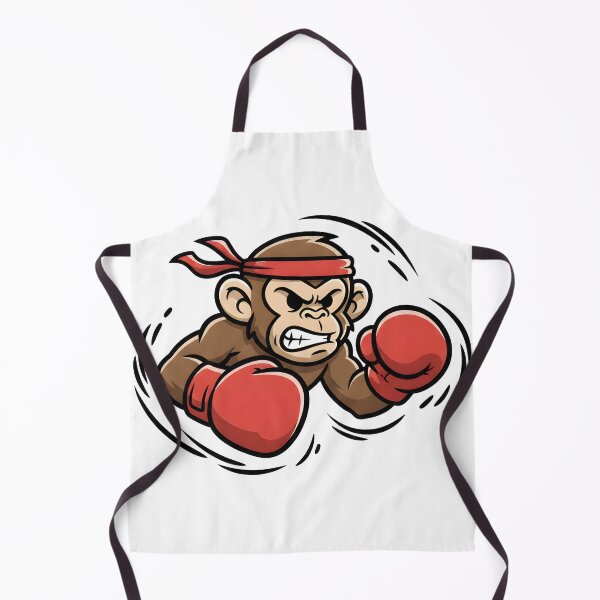 Item preview, Fierce Cartoon Monkey Boxer Mascot Illustration designed and sold by Clay Artista.