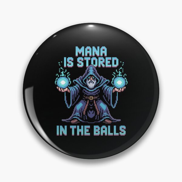 Aperçu de l'œuvre Le mana est stocké dans les boules – T-shirt classique de mème de sorcier fantastique et magique créée et vendue par Style-X.