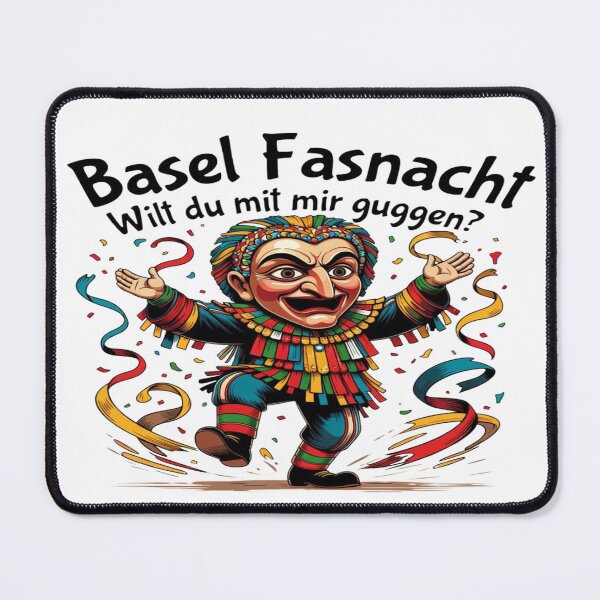 Item preview, Basel Fasnacht Guggen Carnival Mask T-Shirt – Swiss Carnival Festival Design – “Wilt du mit mir guggen?” Funny Fasnacht Costume Art designed and sold by Sushikidsntoddlers.