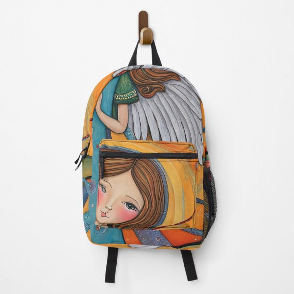 Item preview, Angel with wings wearing a hoodie flying a kite with youngsters designed and sold by Colin Bentham.