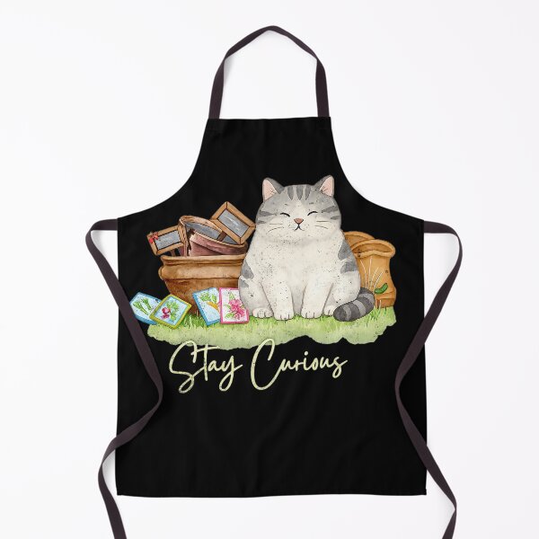 Item preview, Stay Curious Cat – Whimsical Garden Art designed and sold by IdealDo.