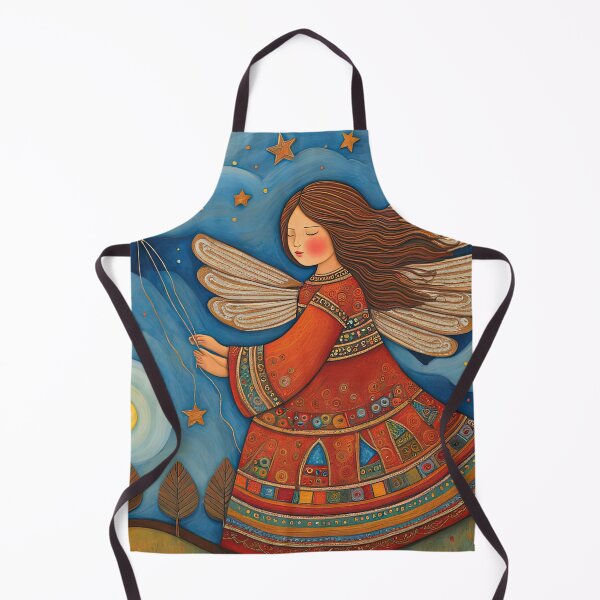 Item preview, Angel with wings wearing a hoodie flying a kite with youngsters designed and sold by Colin Bentham.