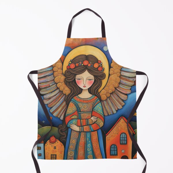 Item preview, Angel with wings wearing a hoodie flying a kite with youngsters designed and sold by Colin Bentham.