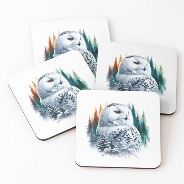 Item preview, Majestic Snowy Owl in Winter Forest designed and sold by Steele-Art.