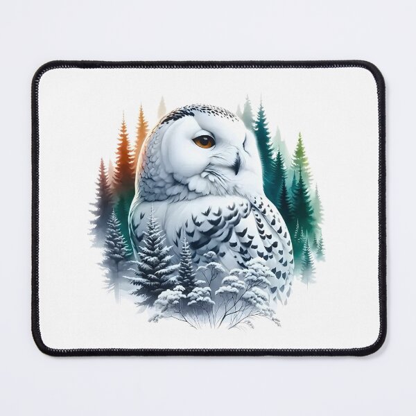 Item preview, Majestic Snowy Owl in Winter Forest designed and sold by Steele-Art.