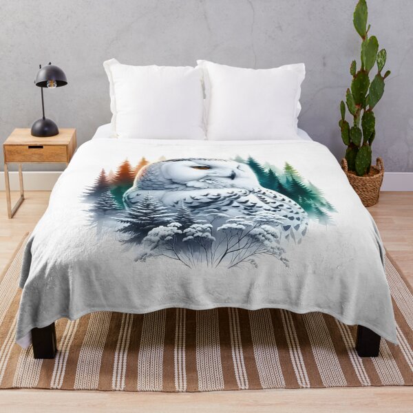 Item preview, Majestic Snowy Owl in Winter Forest designed and sold by Steele-Art.