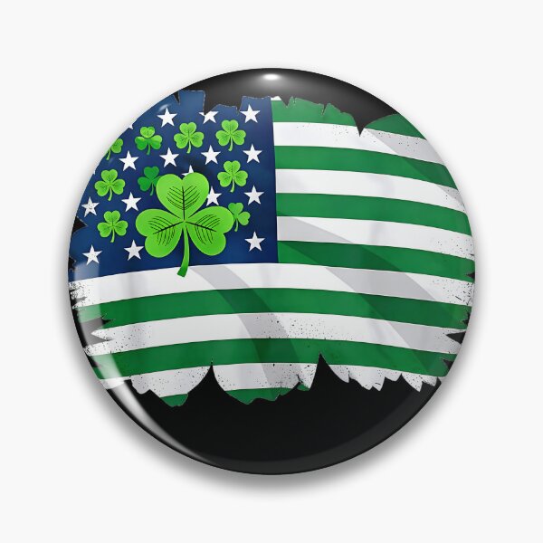 Item preview, US American Flag with Shamrocks for St Patricks Day  designed and sold by IdealDo.