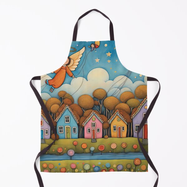 Item preview, Angel with wings wearing a hoodie flying a kite with youngsters designed and sold by Colin Bentham.