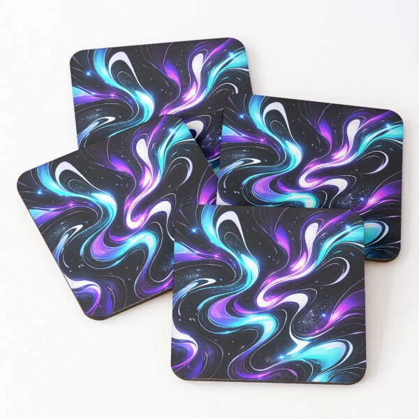 Item preview, Neon Fluid Abstract Space Waves designed and sold by the-dovlat.