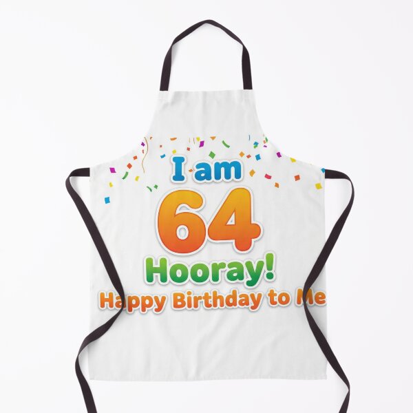 Item preview, I am 64 Hooray! Happy Birthday to Me - Tag My Shirt designed and sold by Tag My Shirt - Clothing Made to Be Written On..