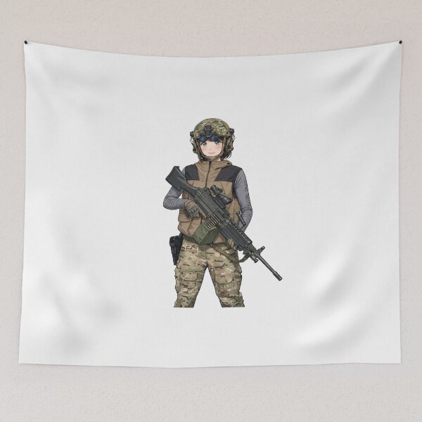 Item preview, Machine Gun Girl designed and sold by RAWLIFEGRAPHIC.
