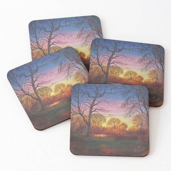 Item preview, Rainbow Sky Sunset - beautiful colours over the park designed and sold by LittleLiz.