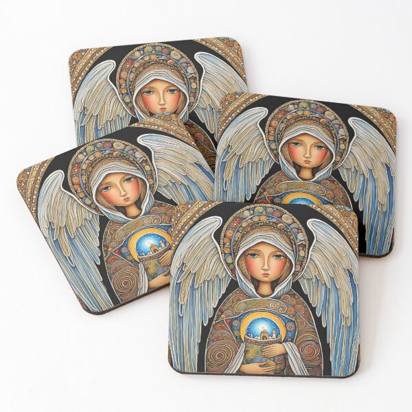 Item preview, Angel with wings wearing a hoodie at the Nativity designed and sold by Colin Bentham.