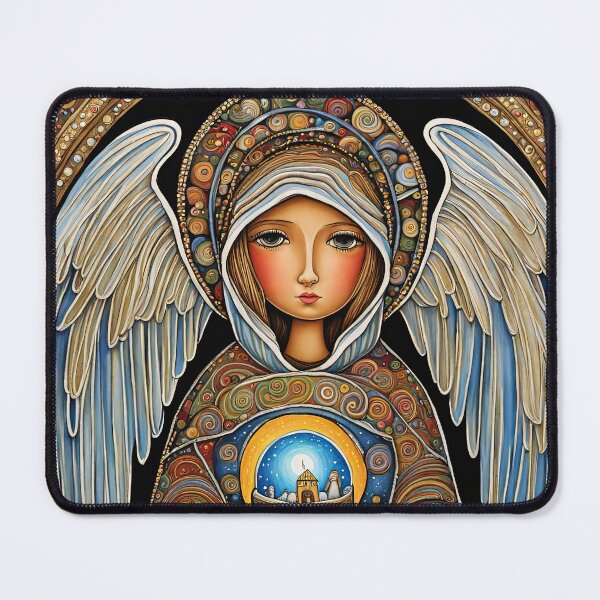 Item preview, Angel with wings wearing a hoodie at the Nativity designed and sold by Colin Bentham.