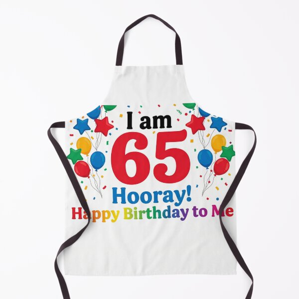 Item preview, I am 65 Hooray! Happy Birthday to Me - Tag My Shirt designed and sold by Tag My Shirt - Clothing Made to Be Written On..
