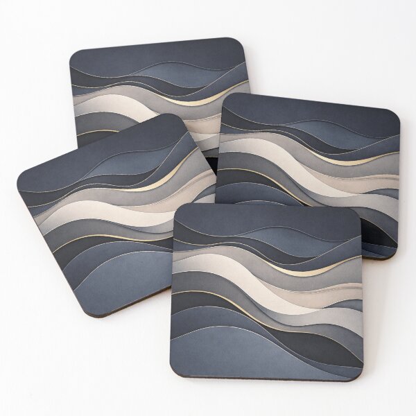 Item preview, Elegant Dark Gold Abstract Waves designed and sold by the-dovlat.