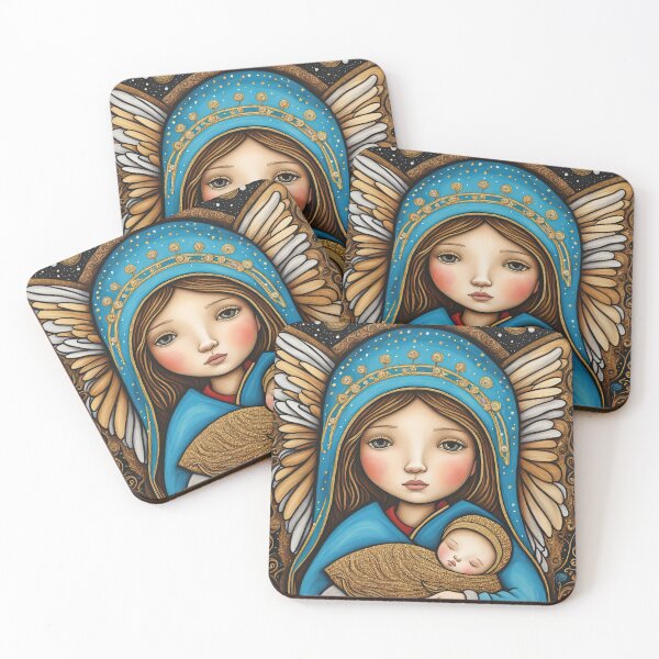Item preview, Angel with wings wearing a hoodie at the Nativity designed and sold by Colin Bentham.