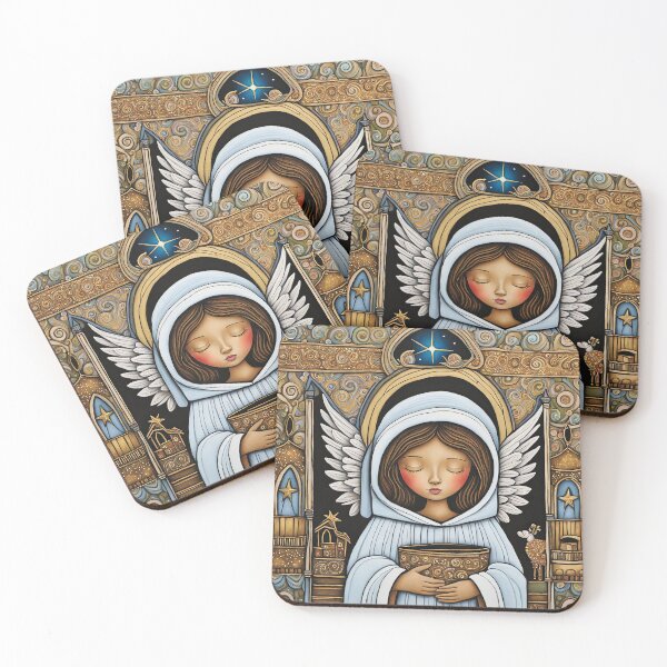 Item preview, Angel with wings wearing a hoodie at the Nativity designed and sold by Colin Bentham.