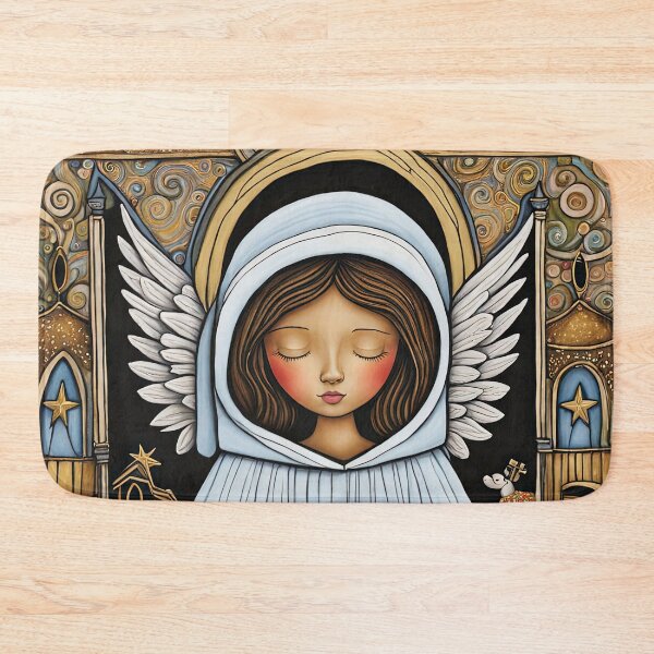 Item preview, Angel with wings wearing a hoodie at the Nativity designed and sold by Colin Bentham.