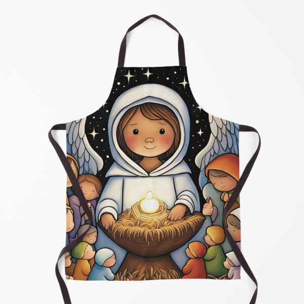 Item preview, Angel with wings wearing a hoodie at the Nativity designed and sold by Colin Bentham.