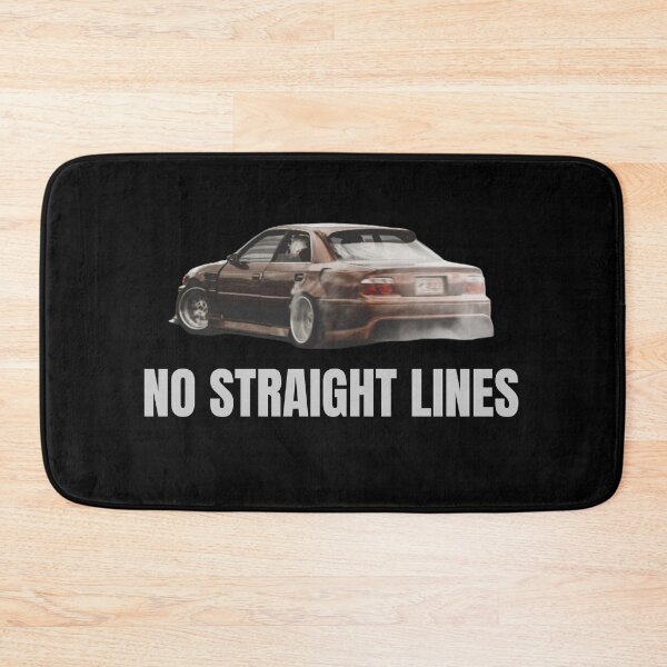 Item preview, No Straight Lines JZX100 Drift Streetwear – JDM Car Culture Aesthetic Off White Text designed and sold by Minty-Media.