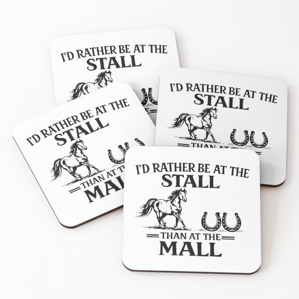 Item preview, I'd rather be at the stall than at the mall, Horse lover designed and sold by CloudyPress.
