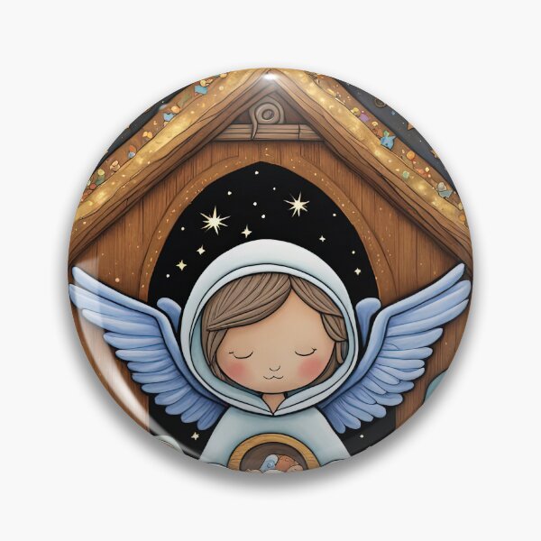 Item preview, Angel with wings wearing a hoodie at the Nativity designed and sold by Colin Bentham.