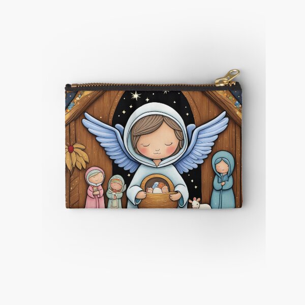 Item preview, Angel with wings wearing a hoodie at the Nativity designed and sold by Colin Bentham.