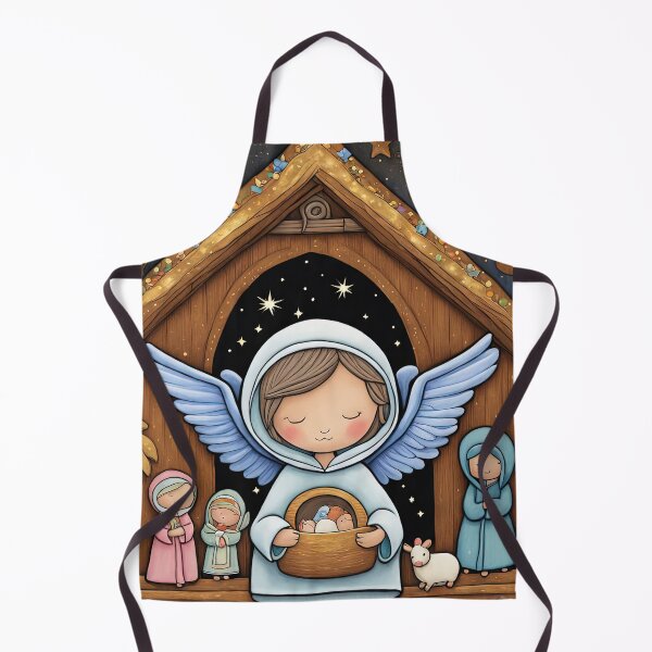 Item preview, Angel with wings wearing a hoodie at the Nativity designed and sold by Colin Bentham.