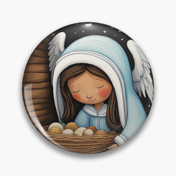 Item preview, Angel with wings wearing a hoodie at the Nativity designed and sold by Colin Bentham.