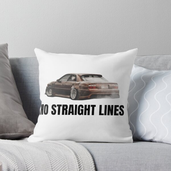 Item preview, No Straight Lines JZX100 Drift Streetwear – JDM Car Culture Aesthetic Black Text designed and sold by Minty-Media.