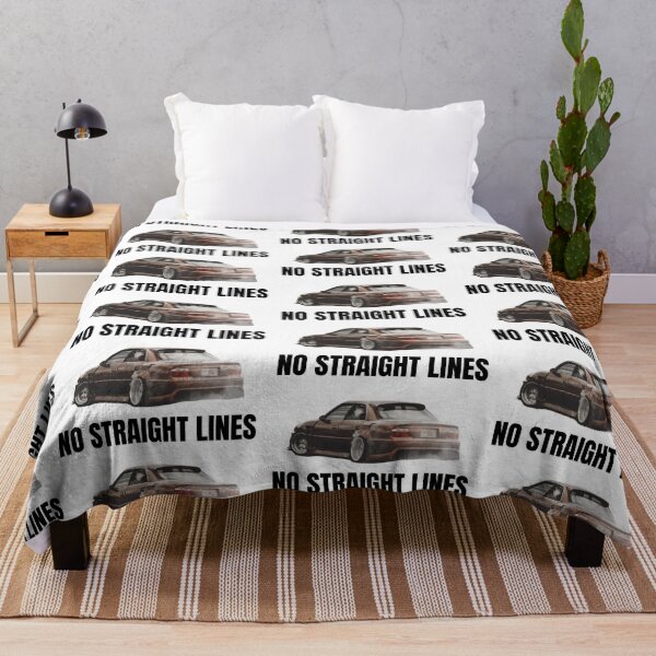 Item preview, No Straight Lines JZX100 Drift Streetwear – JDM Car Culture Aesthetic Black Text designed and sold by Minty-Media.