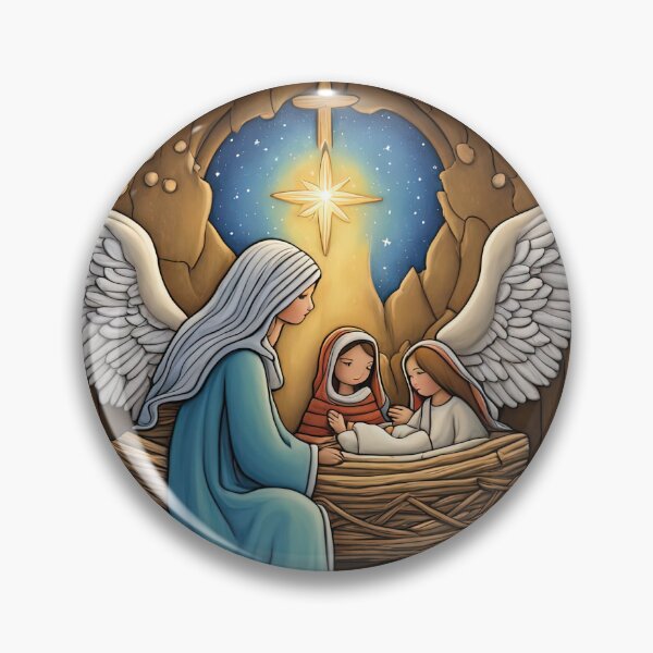 Item preview, Angel with wings wearing a hoodie at the Nativity designed and sold by Colin Bentham.